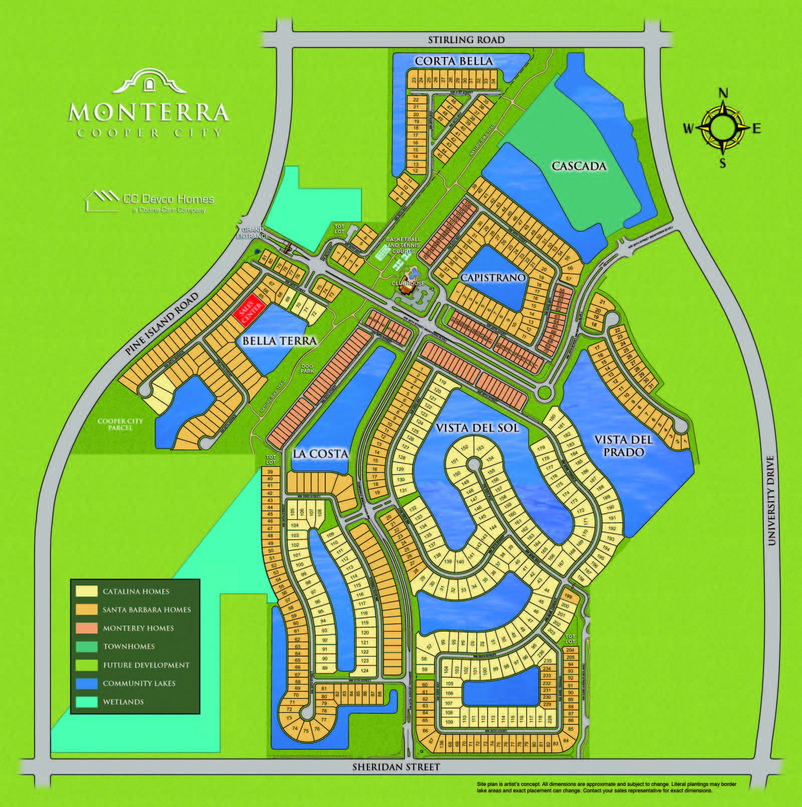 Monterra Site Map