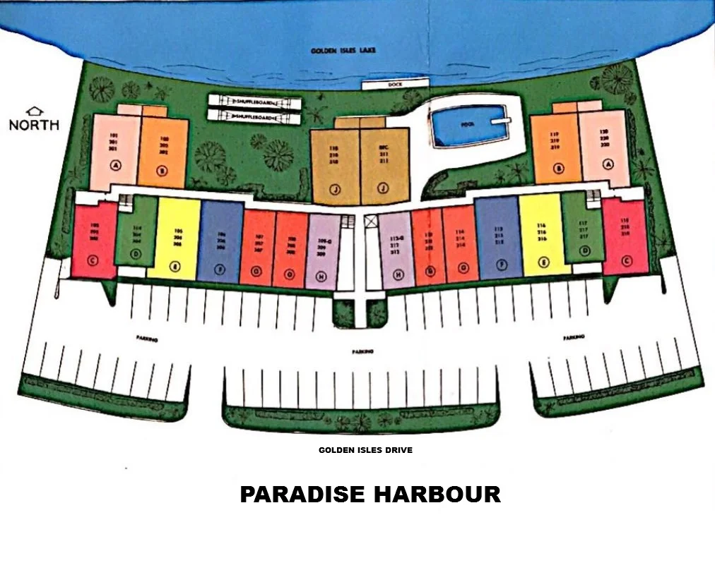 Plan of Paradise Harbour Condo Units